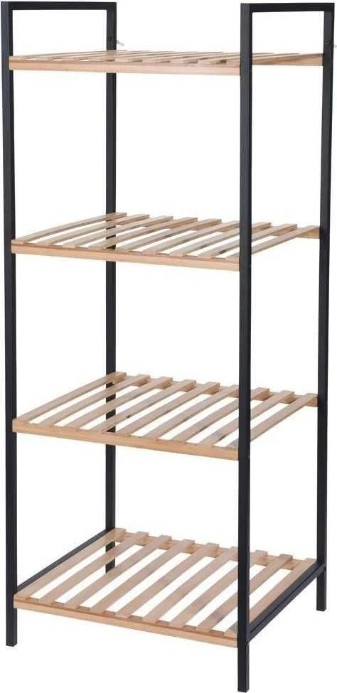 Bathroom Solutions Bamboo Vonios lentyna, 4 lygiai, bambukas, vonios tvarkyklė