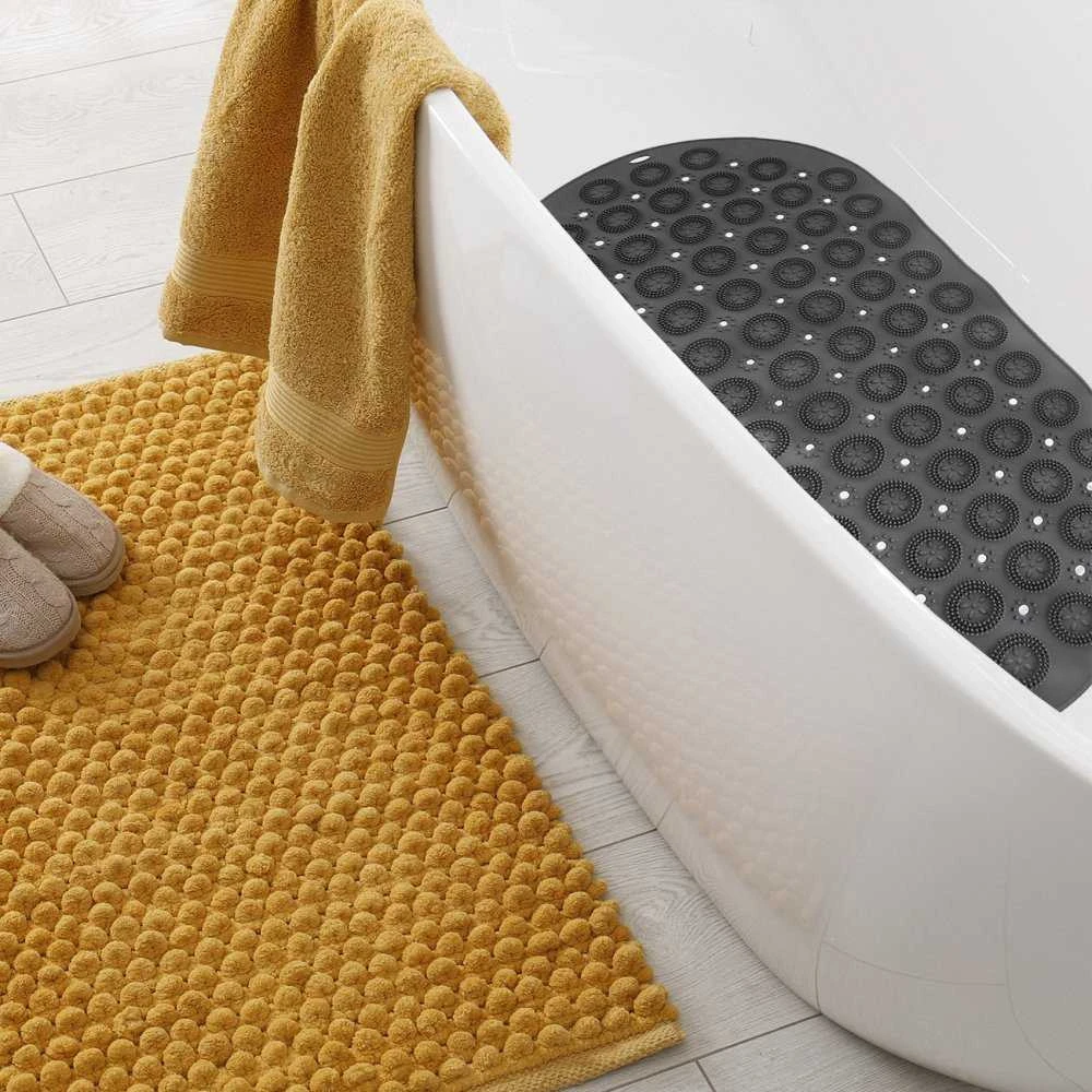 Bathroom Solutions Orion Neslystantis vonios kilimėlis 68x37 cm pilkas