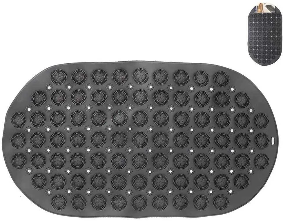 Bathroom Solutions Orion Neslystantis vonios kilimėlis 68x37 cm pilkas
