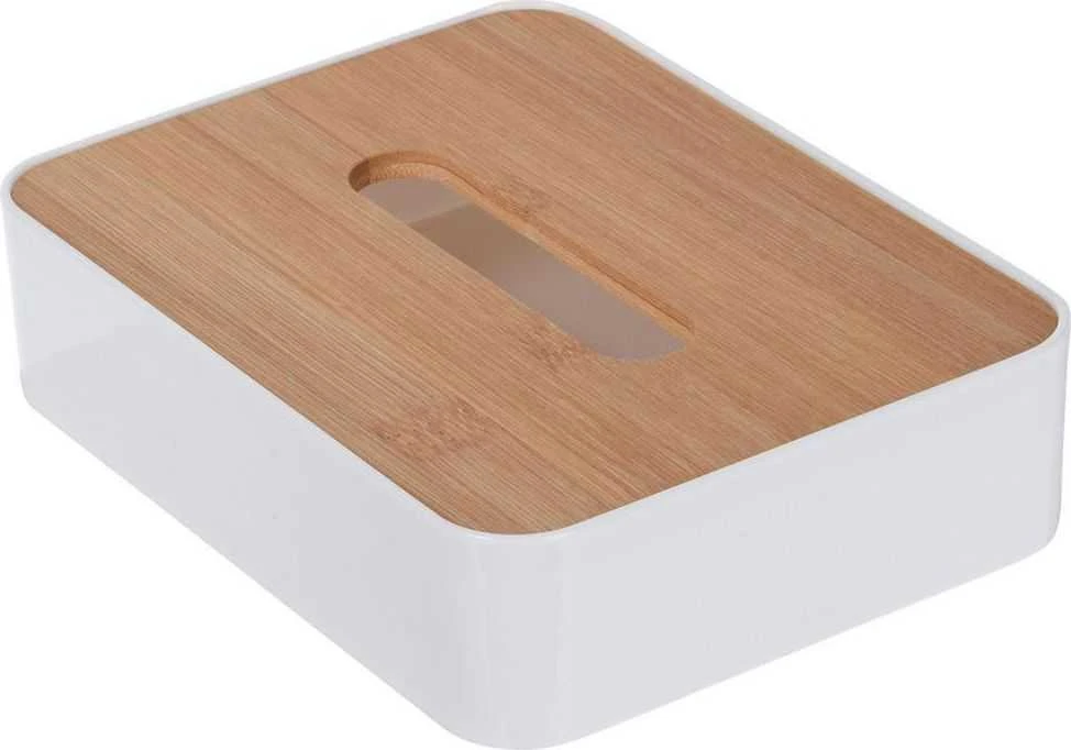 Bathroom Solutions Bamboo Kosmetikos laikiklis su bambuko dangteliu, 26 x 17 cm