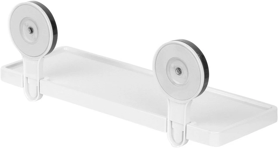 Bathroom Solutions Dušo lentyna 32x11,5x12 cm - Balta - Su siurbimo taurėmis