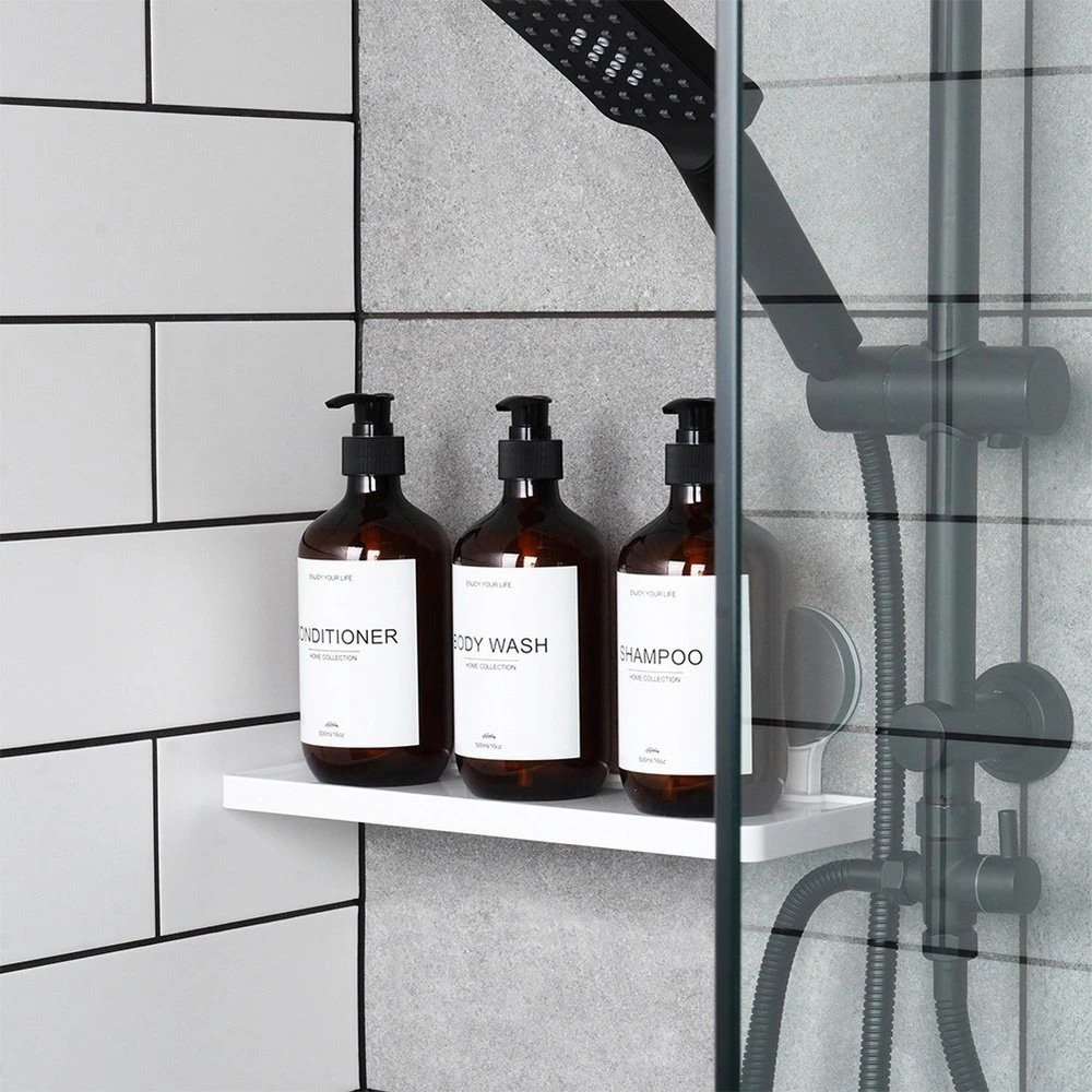 Bathroom Solutions Dušo lentyna 32x11,5x12 cm - Balta - Su siurbimo taurėmis