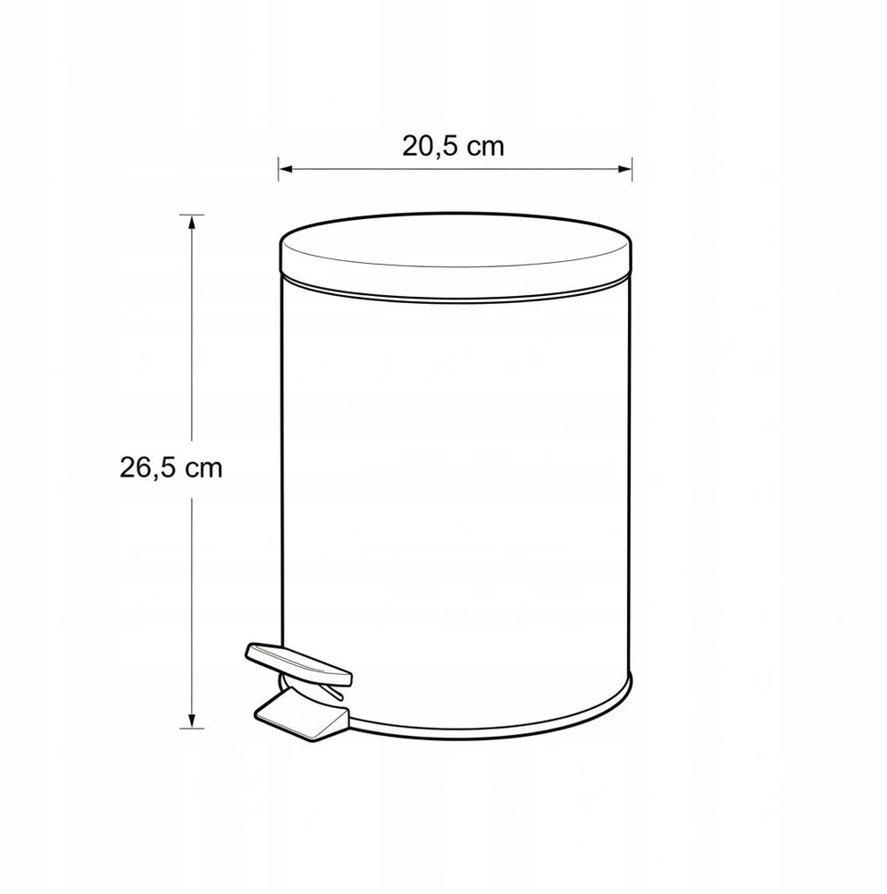 Bathroom Solutions NONI metalinė šiukšliadėžė su dangčiu, 5 l