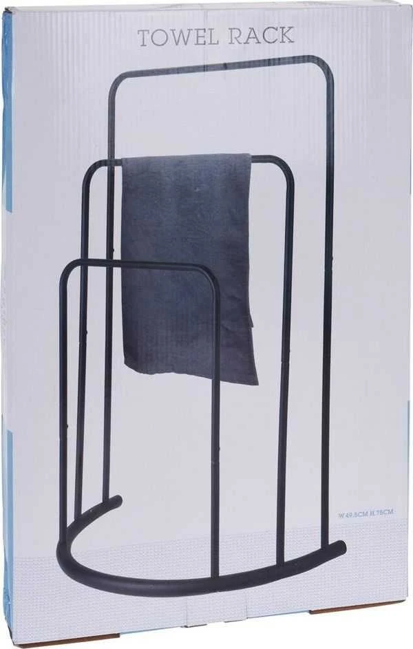 Bathroom Solutions Rankšluosčių kabykla, juoda, 49,5x75cm, metalas