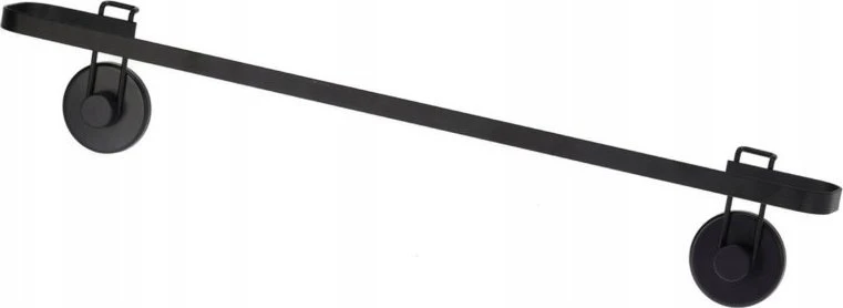 Bathroom Solutions Rankšluosčių laikiklis 60 cm Juodas metalas su siurbimo puodeliais