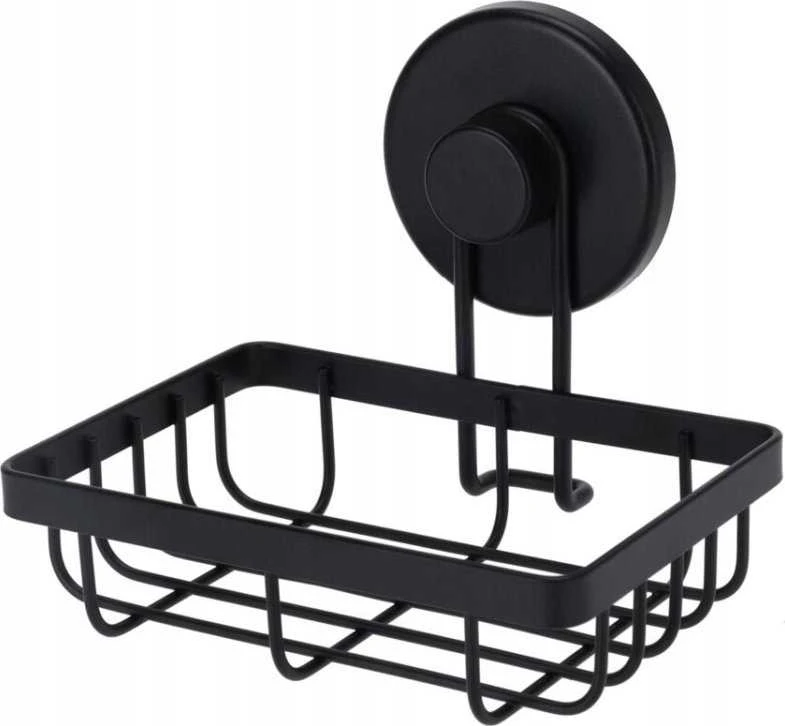 Bathroom Solutions Dušo lentyna juodo metalo su siurbtuku 13,5x10,5x11,5 cm