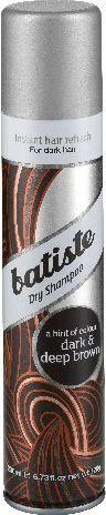Sausas šampūnas plaukams su dažančiu efektu Batiste Dark &amp; Deep Brown Sausas šampūnas 200ml
