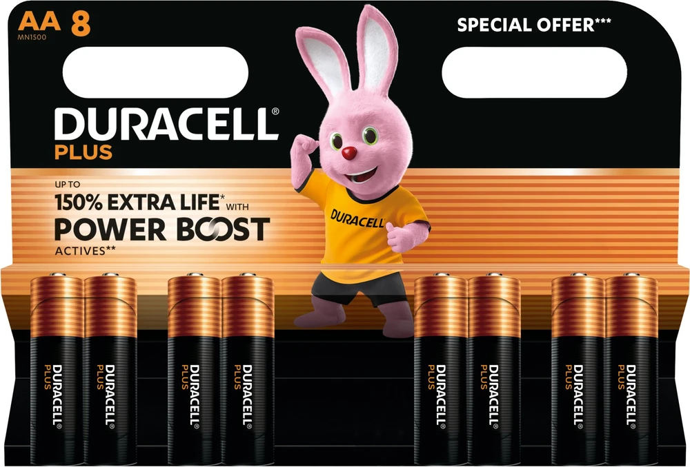 Duracell Batteri Duracell Plus Power AA alkaline 8stk/pak
