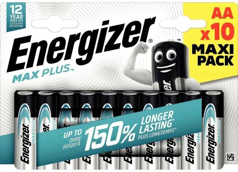 BATTERIES ENERGIZER MAXPLUS AA 10PCE