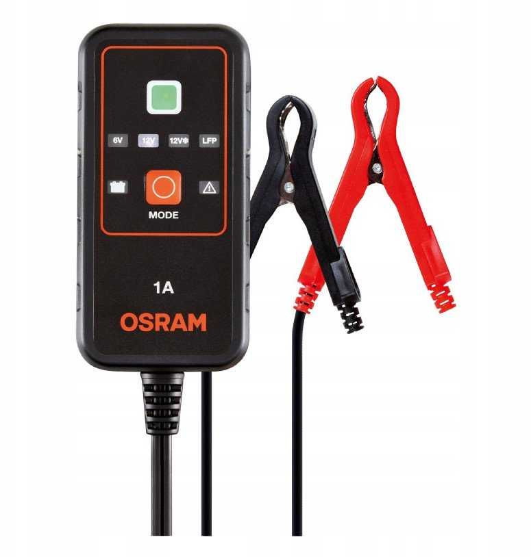 „BATTERYcharge 901“ įkroviklis, įkrovimo įtampa: 6/12 V OSRAM, įkrovimo srovė: 1 A