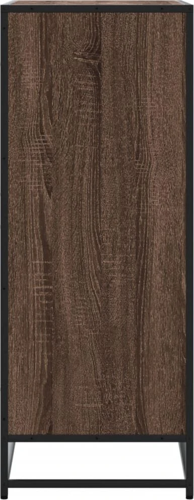 Spintelė batams, ruda ąžuolo, 75x38x97,5cm, mediena ir metalas