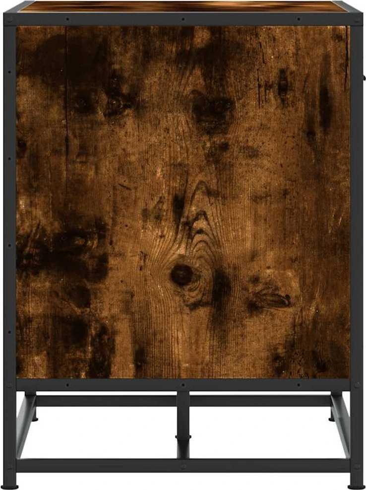 batų suoliukas rūkytas ąžuolas 60x40x53,5 cm Mediena ir metalas