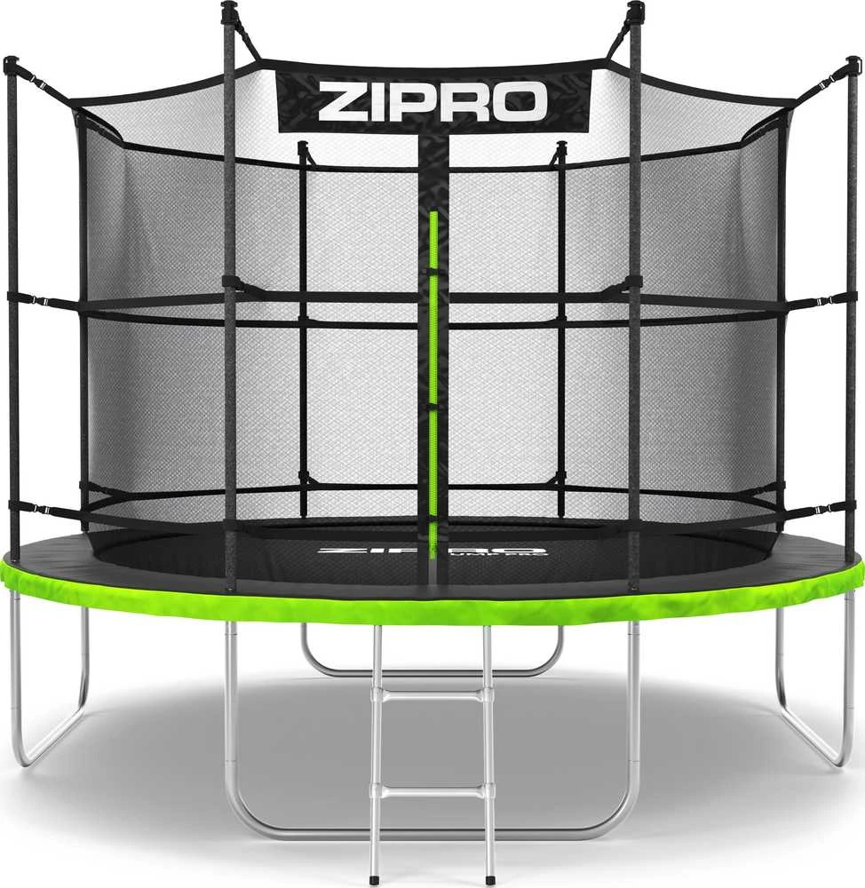 Zipro JumpPro batutas su apsauginiu tinklu ir kopėčiomis