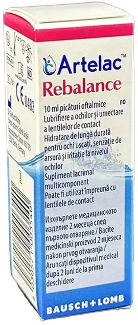 Bausch & Lomb Bausch & Lomb, Artelac Rebalance, Ophthalmic Gel, 10 ml Unisex