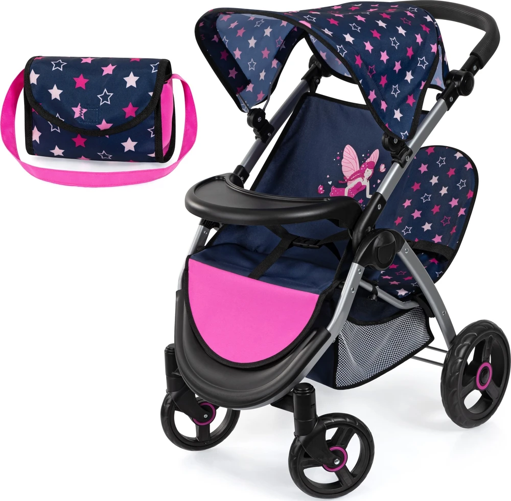 Bayer Design Bayer Bayer Doll vežimėlis dvyniams su krepšiu 39416AA