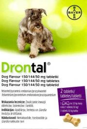 VETOQUINOL Drontal - tabletės nuo kirminų šunims