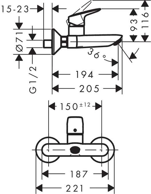 Praustuvo maišytuvas Hansgrohe Logis 71225000