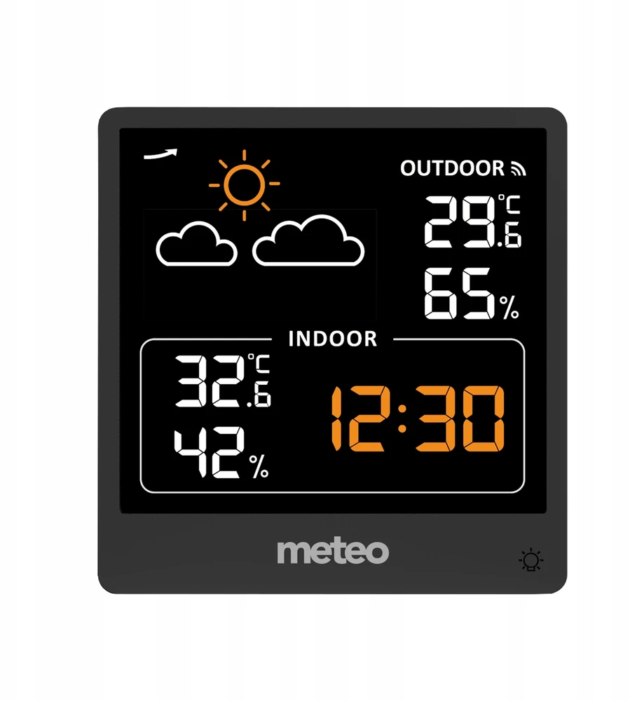 Orų stotelė Meteo Bazinė stotelė POGODOWA METEO SP200 Z POGODYNKA EKRANAS LCD CZUJNIK Belaidis