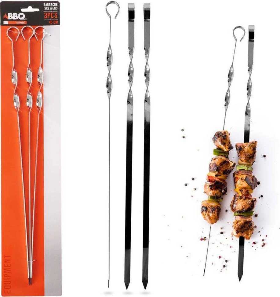 Bbq Line Iešmų rinkinys metalinė 45 cm 3 vnt.