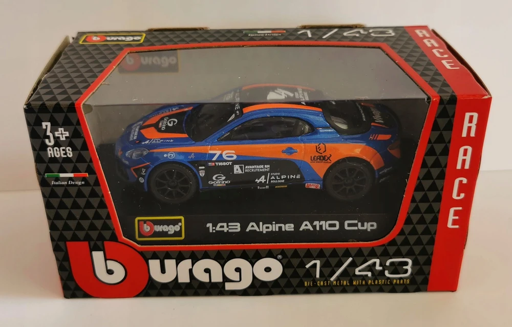 Bburago 2018 Alpine A110 Cup metalic mėlynas BBURAGO