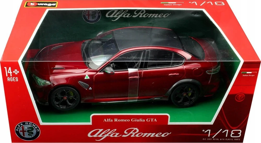 Bburago BBU 1:18 AlfaRomeo Giulia GTA Raudona 11048RD 10483