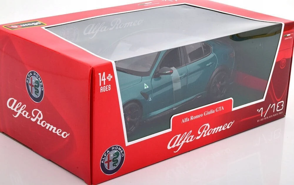 *BBURAGO metal., 1:18, ALFA ROMEO GIULIA GTA,žalias