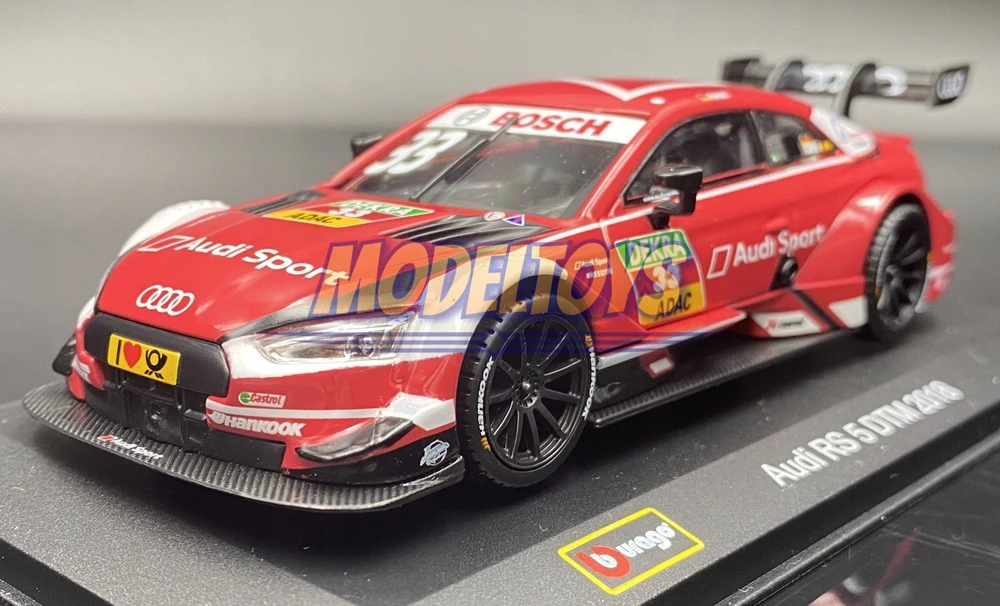 BBURAGO 1:32 auto modelis Race Audi RS 5 DTM, assort., 18-41160