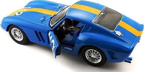 Bburago Model samochodu18-26305 Ferrari 250 GTO 1:24 mėlyna / geltona