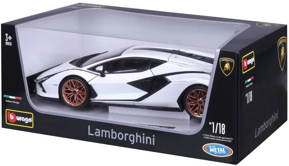 Bburago BBU 1:18 LamborghiniSian FKP37 baltas 11046WT 14378