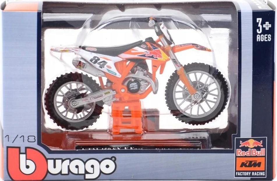 Bburago BBU 1:18 RedBull KTM motociklai 51081 10818
