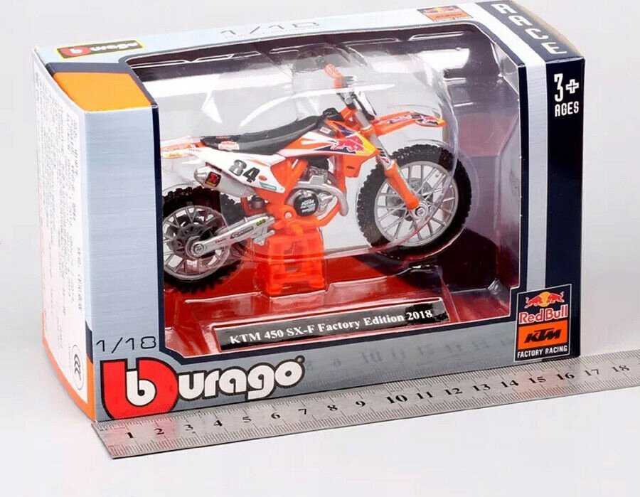 Bburago BBU 1:18 RedBull KTM motociklai 51081 10818