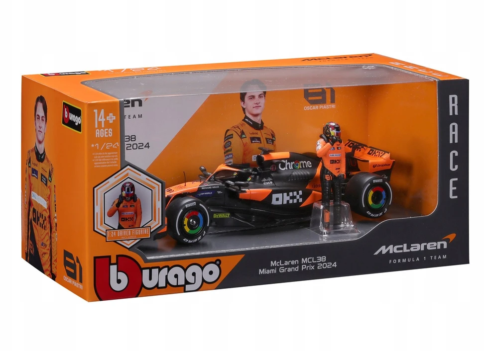 Bburago BBU 1:24 F1 McLaren MCL38 Oscar Piastri 28040_81