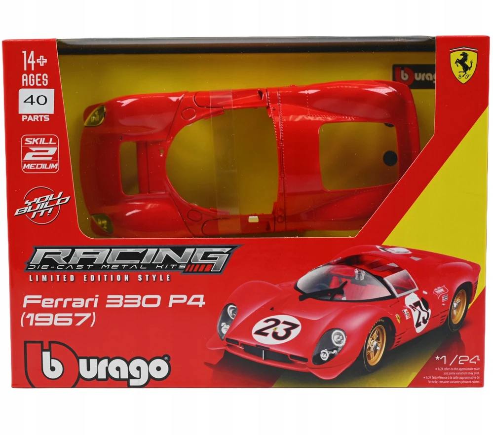 Bburago BBU 1:24 Ferrari Racing 330P4 Daytona Raudona#23 26588