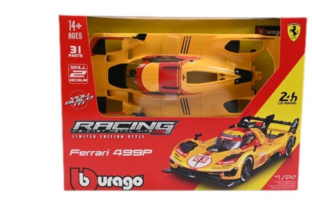 BBU 1:24 Ferrari Racing 499P Le Mans Yellow83 26592