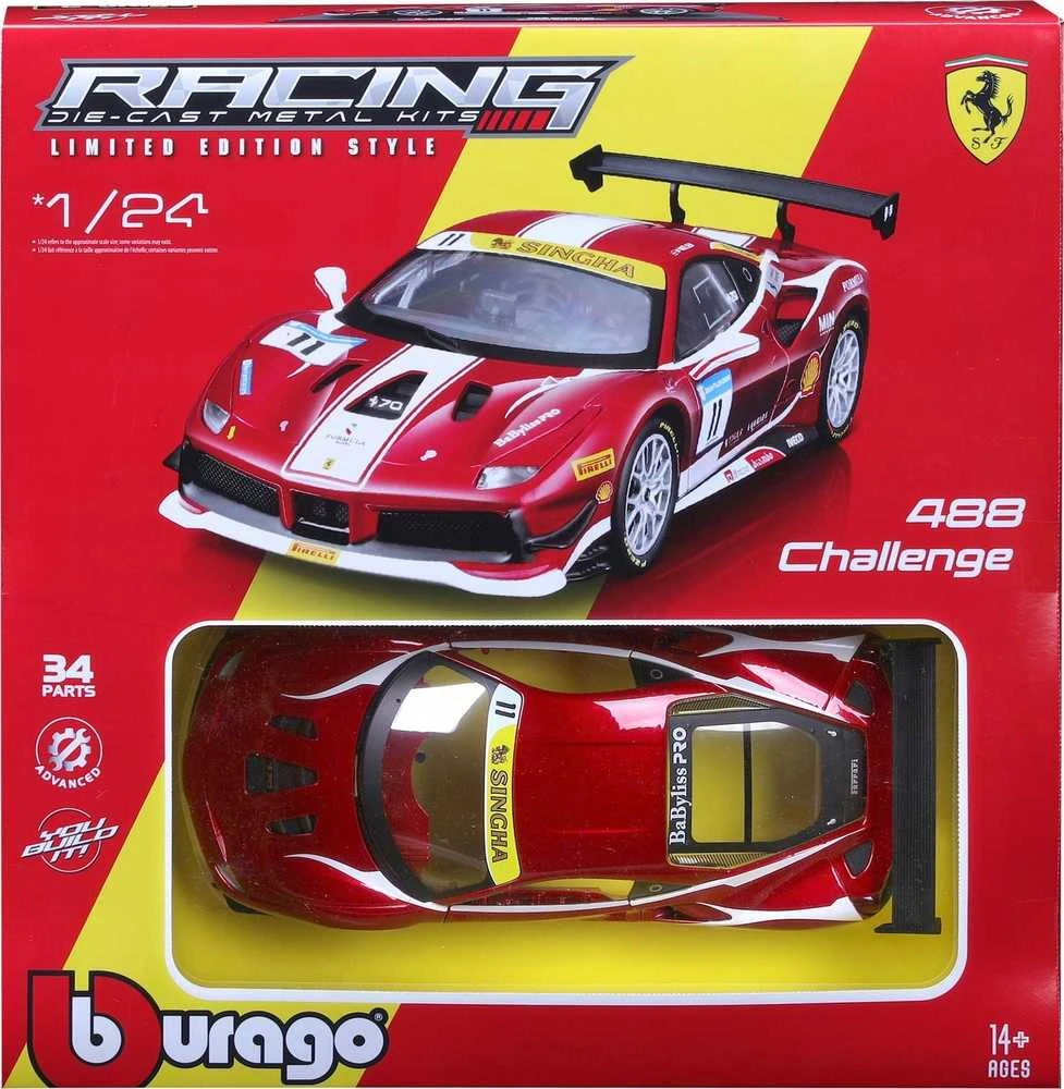 Bburago BBU 1:24 „Ferrari Racing“ modelis KIT488...26582 65824