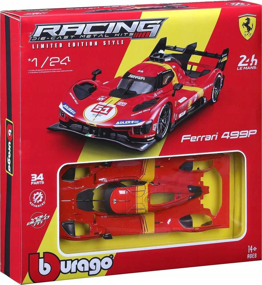 Bburago BBU 1:24 Ferrari Racing modelis KIT499P 26583 65831