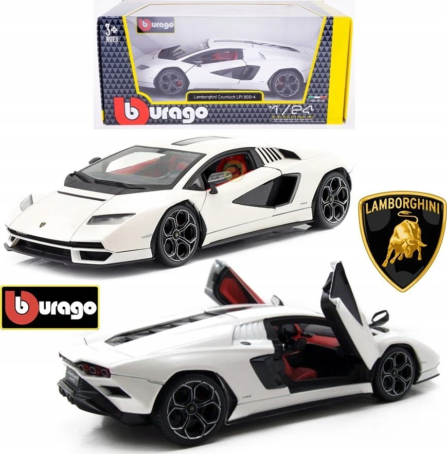 Bburago BBU 1:24 Lamborghini NI Count.800-4 Baltas 21102WT