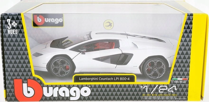 Bburago BBU 1:24 Lamborghini NI Count.800-4 Baltas 21102WT