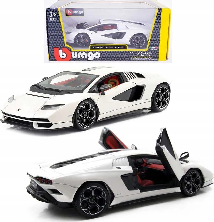 Bburago BBU 1:24 Lamborghini NI Count.800-4 Baltas 21102WT