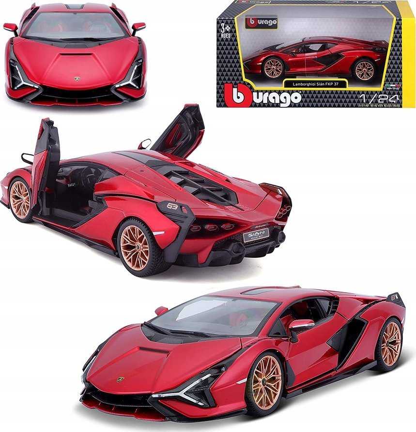 *BBURAGO metal. 1:24 Lamborghini, Sian FKP 37 czer