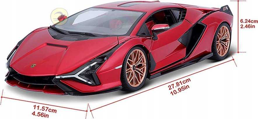 *BBURAGO metal. 1:24 Lamborghini, Sian FKP 37 czer