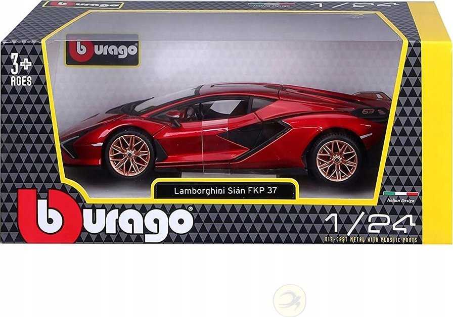*BBURAGO metal. 1:24 Lamborghini, Sian FKP 37 czer
