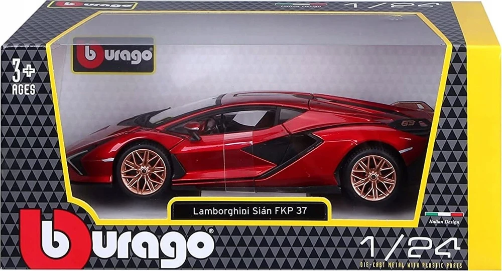 *BBURAGO metal. 1:24 Lamborghini, Sian FKP 37 czer