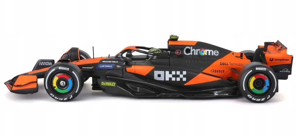 Modelis - Bburago 1:24 McLaren MCL38 Lando Norris Miami GP 2024 (Ekspozicinė prekė)
