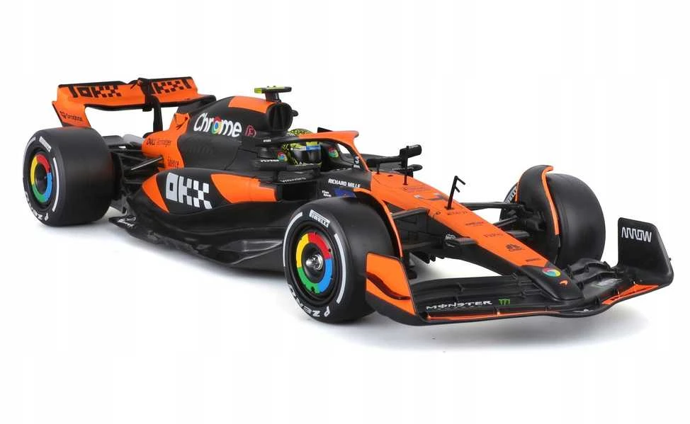 Modelis - Bburago 1:24 McLaren MCL38 Lando Norris Miami GP 2024 (Ekspozicinė prekė)