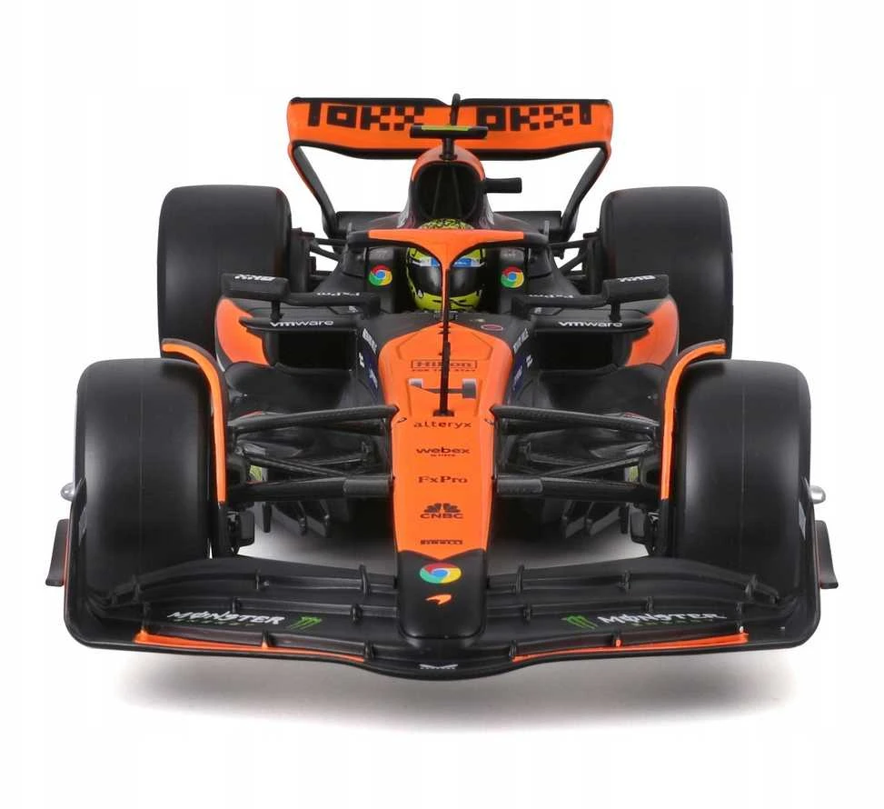 Modelis - Bburago 1:24 McLaren MCL38 Lando Norris Miami GP 2024 (Ekspozicinė prekė)