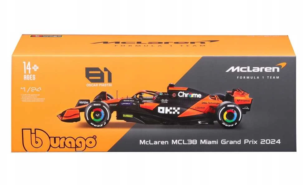 Bburago BBU 1:24 „Race F1 McLaren MCL38“ plokštės 28033_81