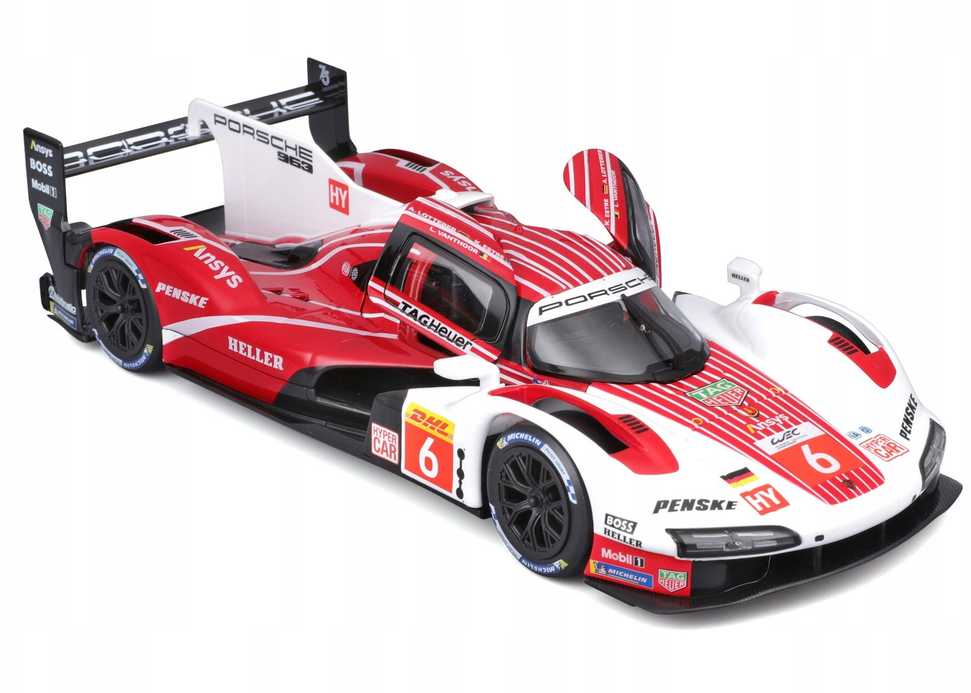 BBURAGO 1:24 lenktyninis automodelis Porsche 963, 18-28042