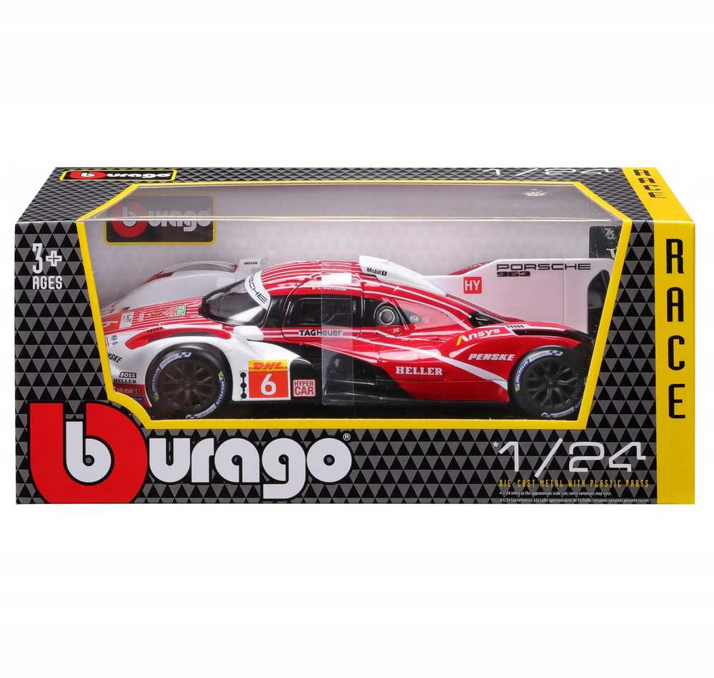 BBURAGO 1:24 lenktyninis automodelis Porsche 963, 18-28042