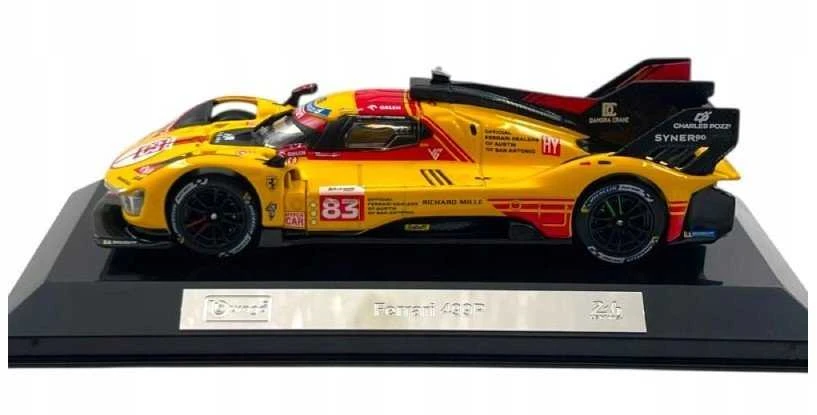 Bburago BBU 1:43 Ferrari Racing 499P geltonas 36317